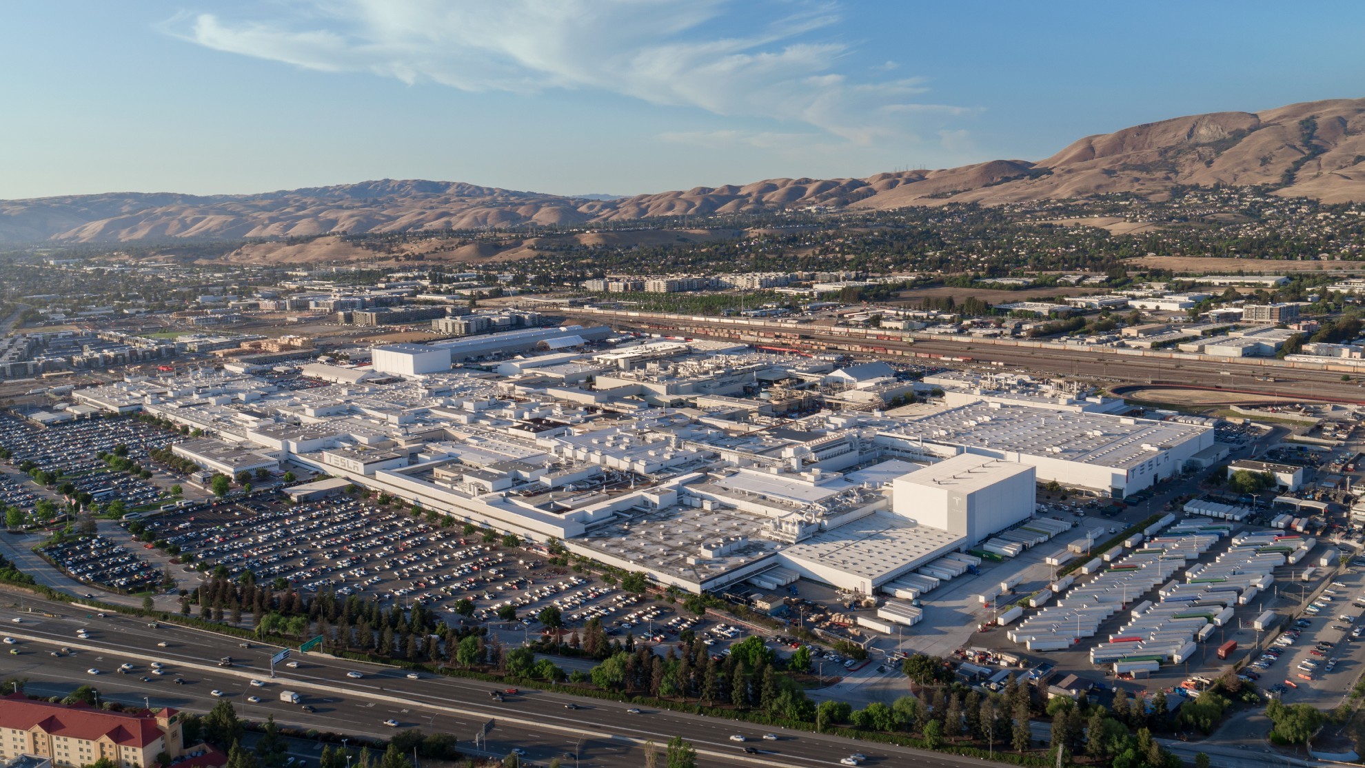 Imagen de la fbrica californiana de Tesla en Freemont.