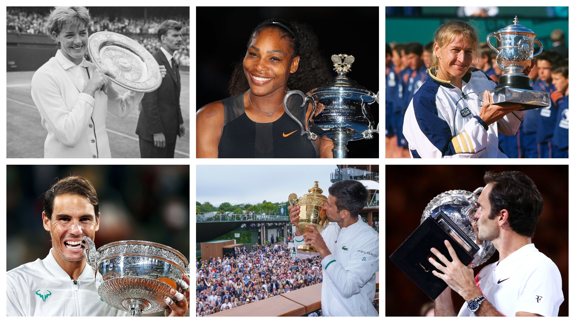 Los seis tenistas con más títulos de 'Grand Slam'