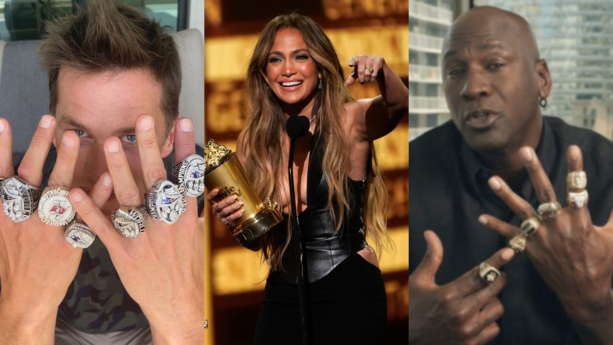 Jennifer Lopez, Michael Jordan and Tom Brady mashup