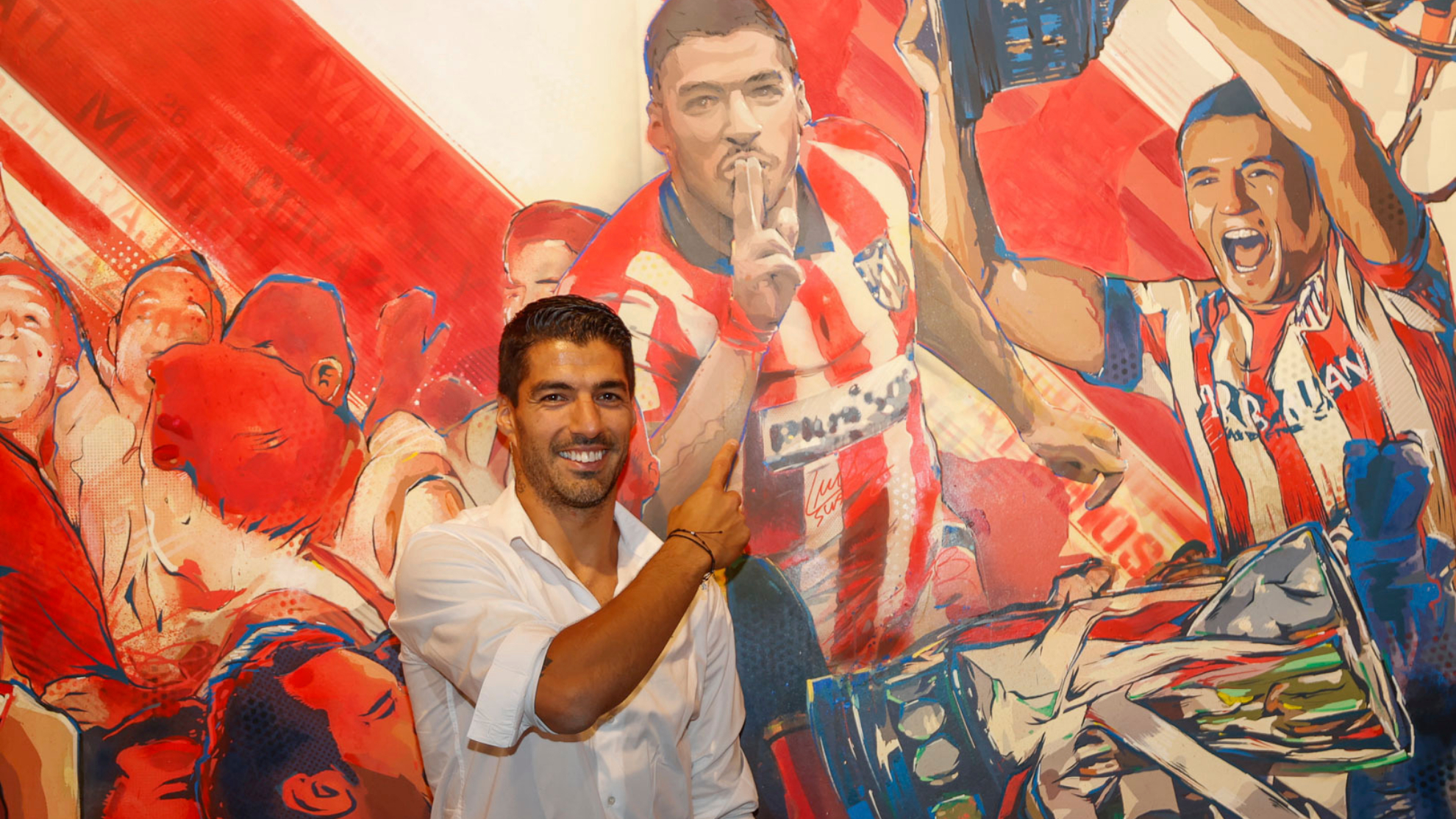 Luis, en su despedida del Atlético.