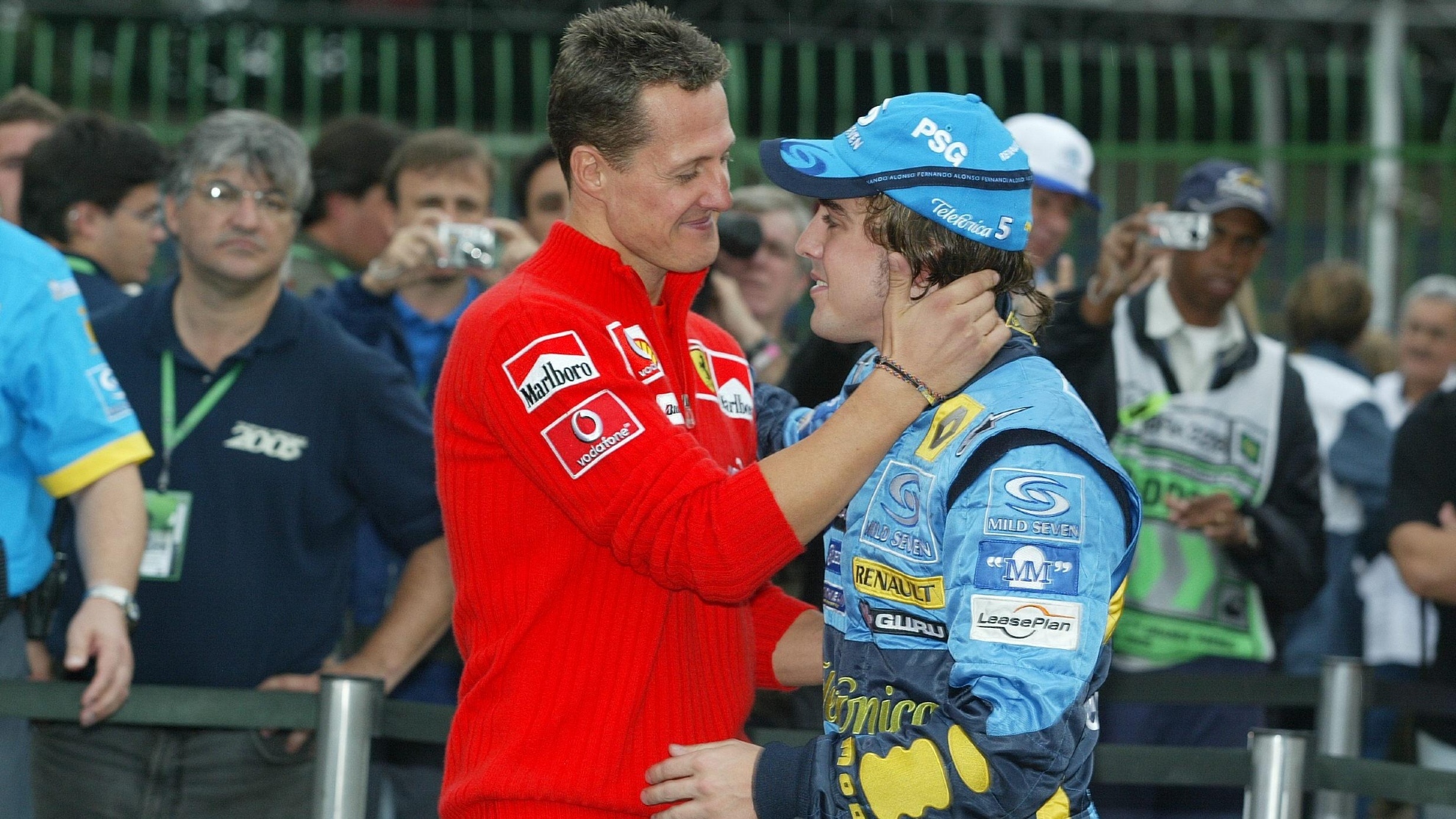 Schumacher, con Alonso.
