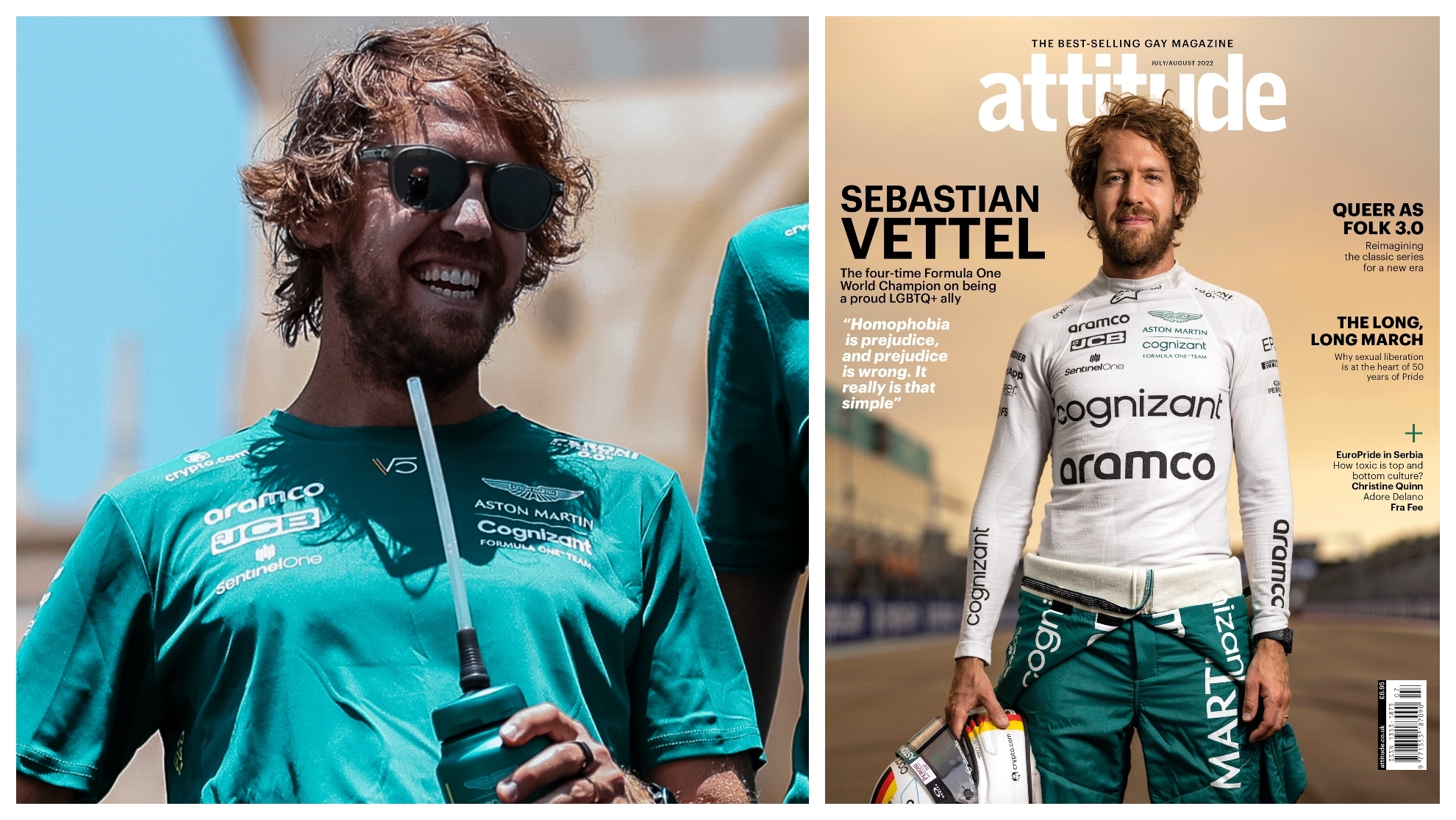 Vettel, en Bakú y en la portada de la revista 'Attitude".