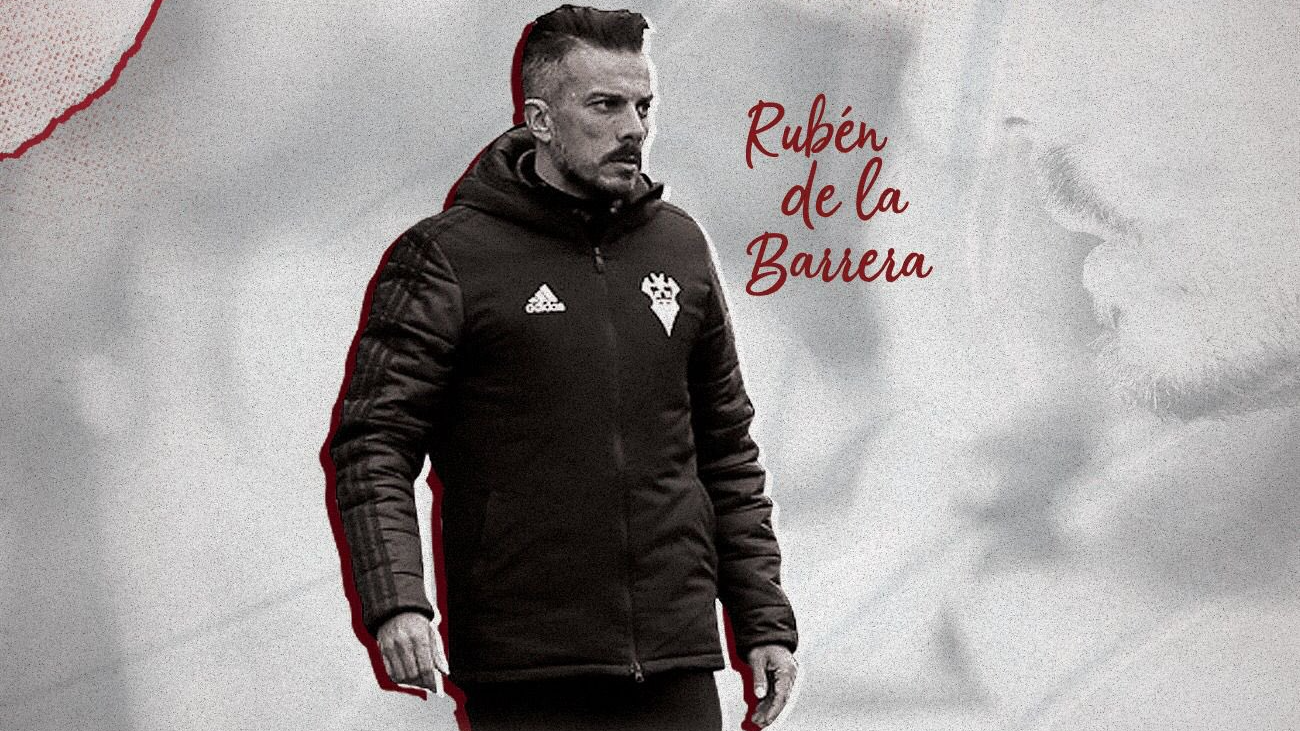 La imagen con la que el Albacete ha anunciad que Rubén de la Barrera no continúa en el equipo.