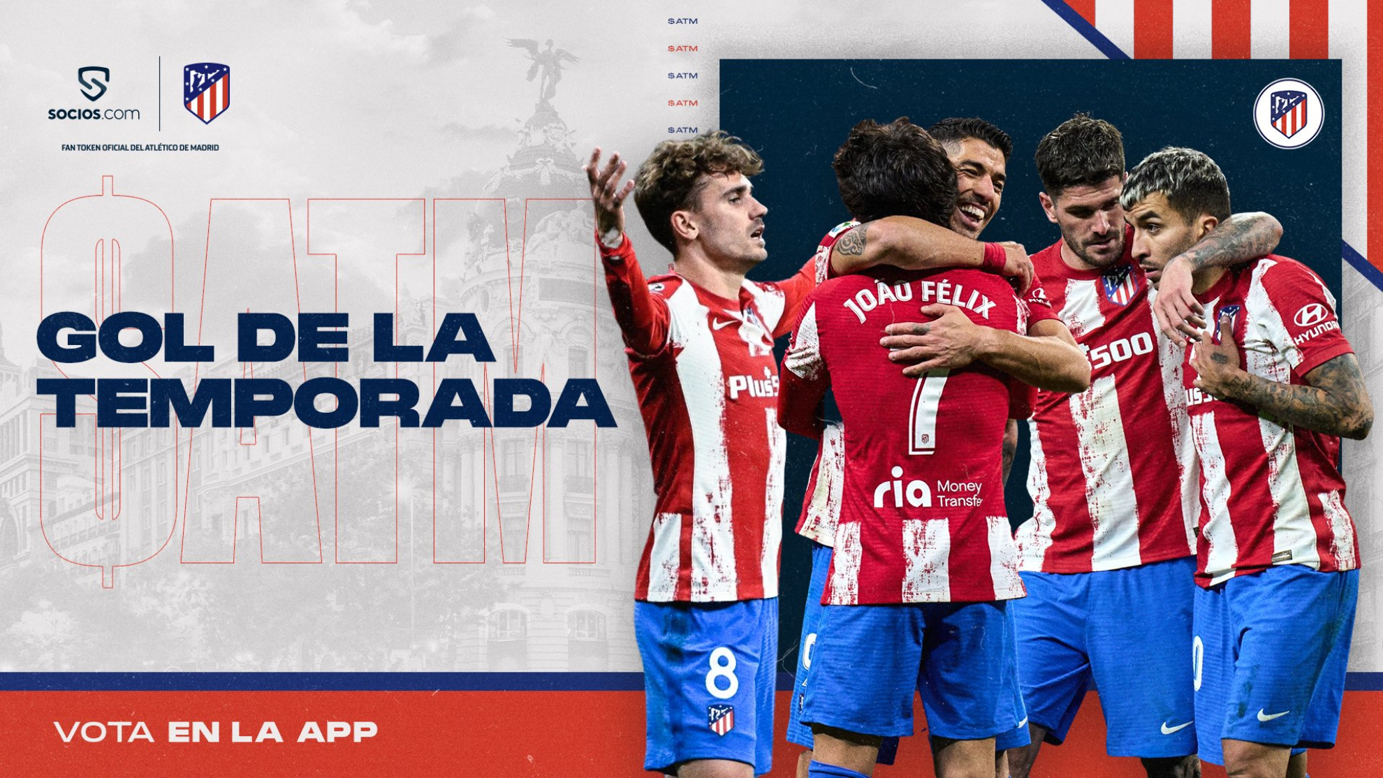 Atletico Madrid and Socios.com search for the best goal of the season