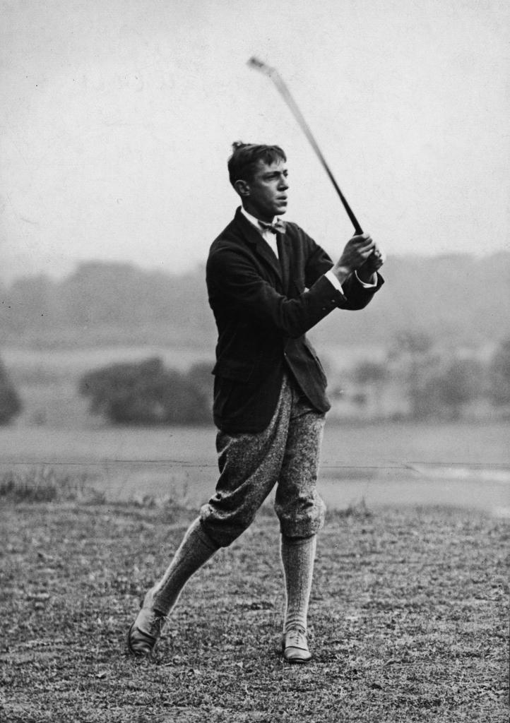 Francis Ouimet durante el US Open de 1913.