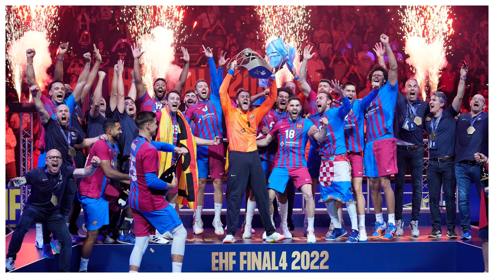 El Barcelona celebra el título por segunda edición seguida como campeón de la Champions /