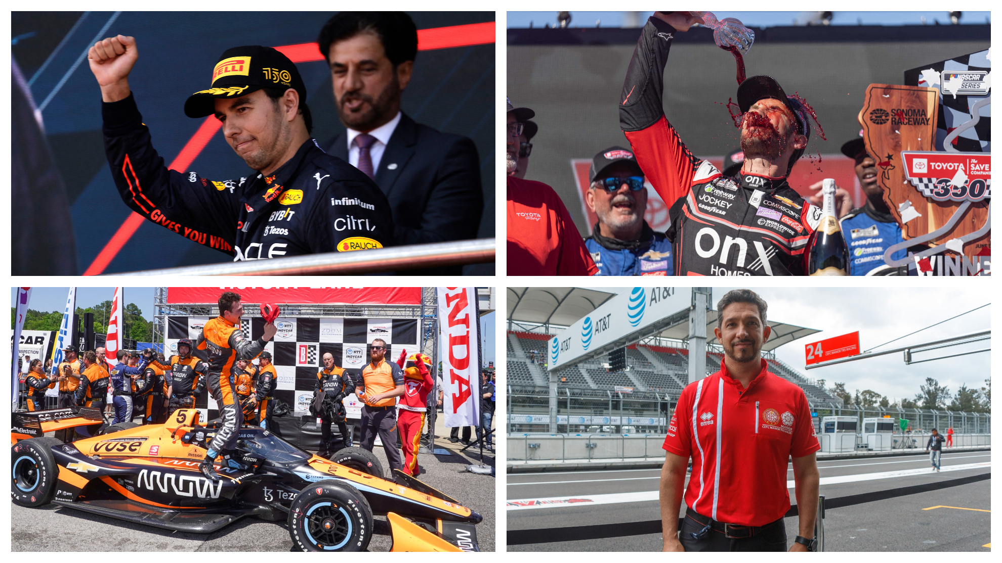 Los pilotos mexicanos brillan y luchan por el título en varias categorías: Checo Pérez en la F1, Daniel Suárez en NASCAR, Pato O'Ward en Indycar y Roberto González en WEC.