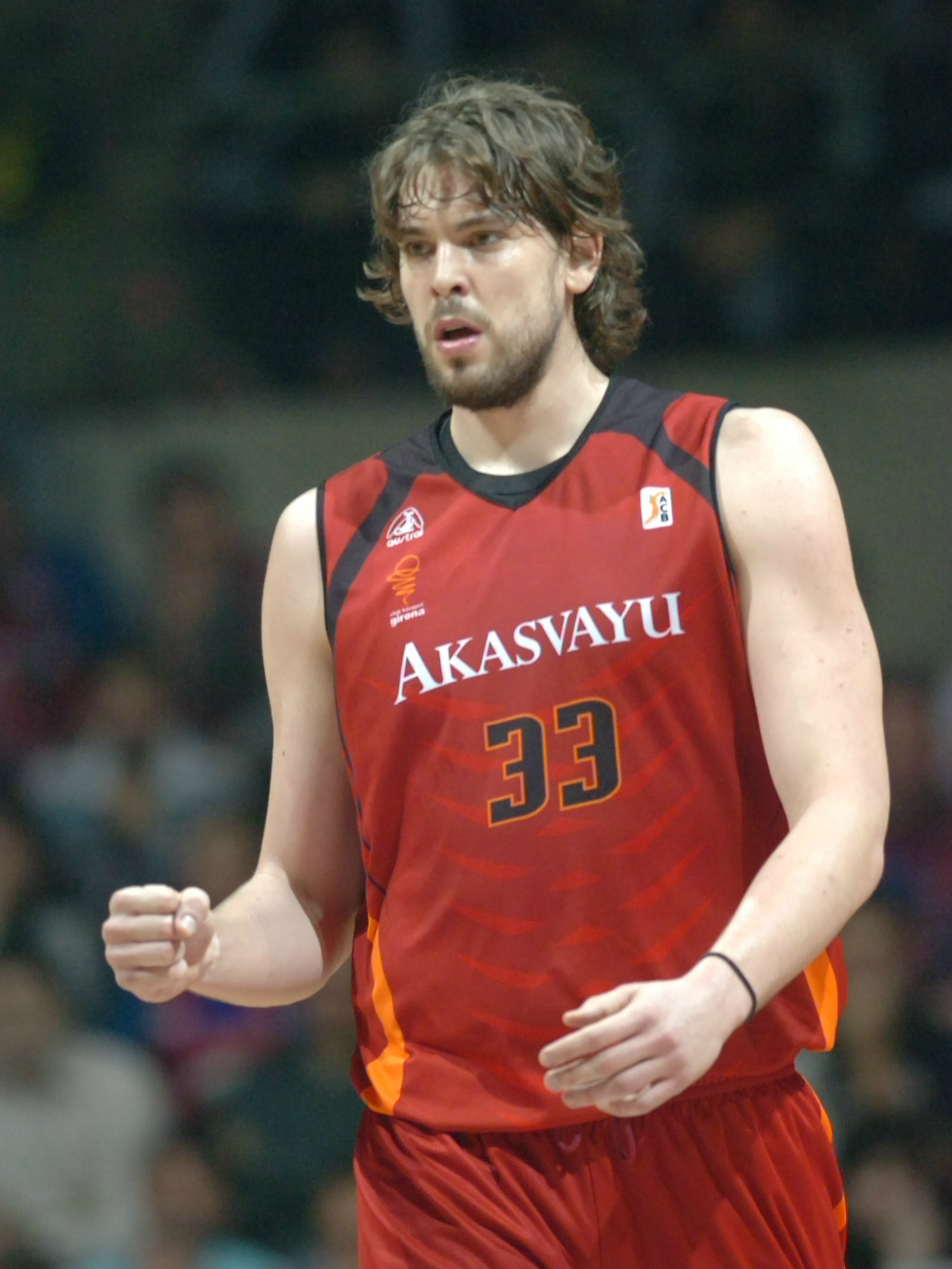Marc Gasol, in a 2008 image with the Akasvayu.
