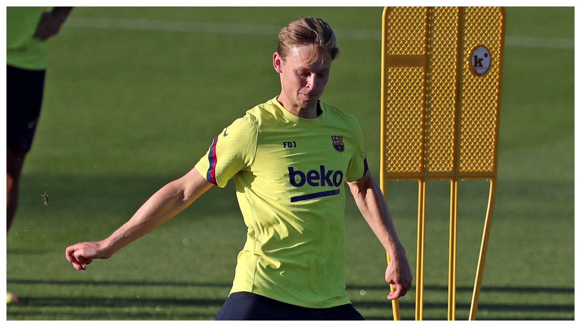 Frenkie de Jong, en un entrenamiento del Barcelona.