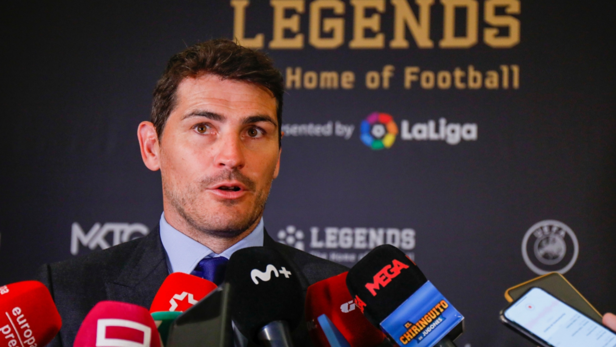 Iker Casillas, durante la presentacin de Legends.