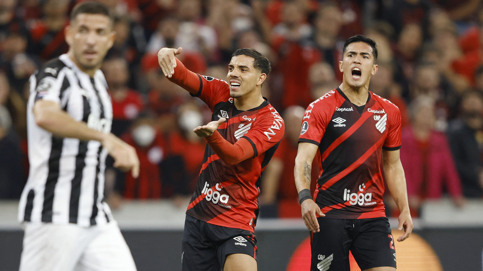 El Atlético Paranaense en festejo de gol en la Copa Libertadores