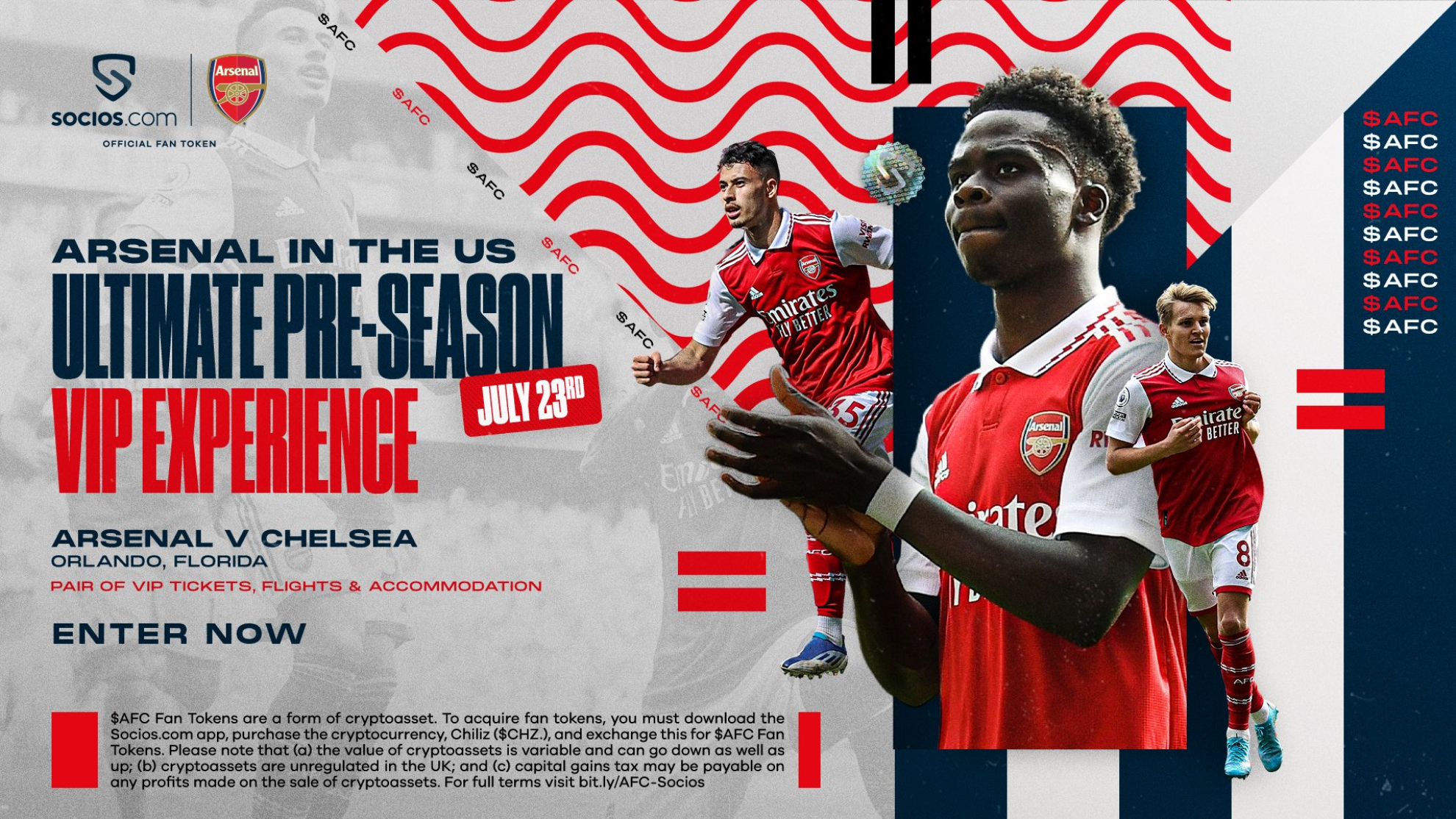Arsenal pre-season promo poster.