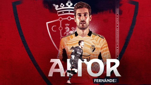 La imagen con la que Osasuna ha anunciado el fichaje de Aitor Fernández.