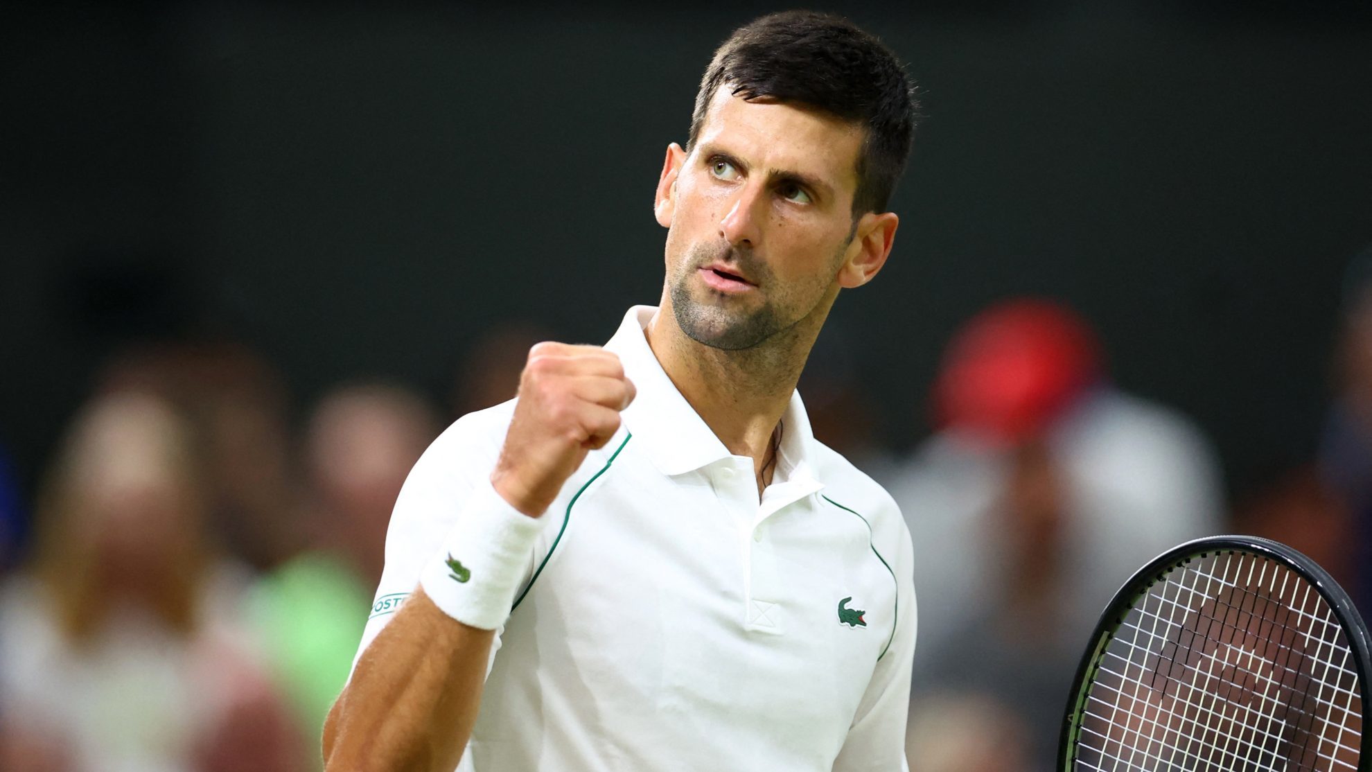 Djokovic en un partido en Wimbledon