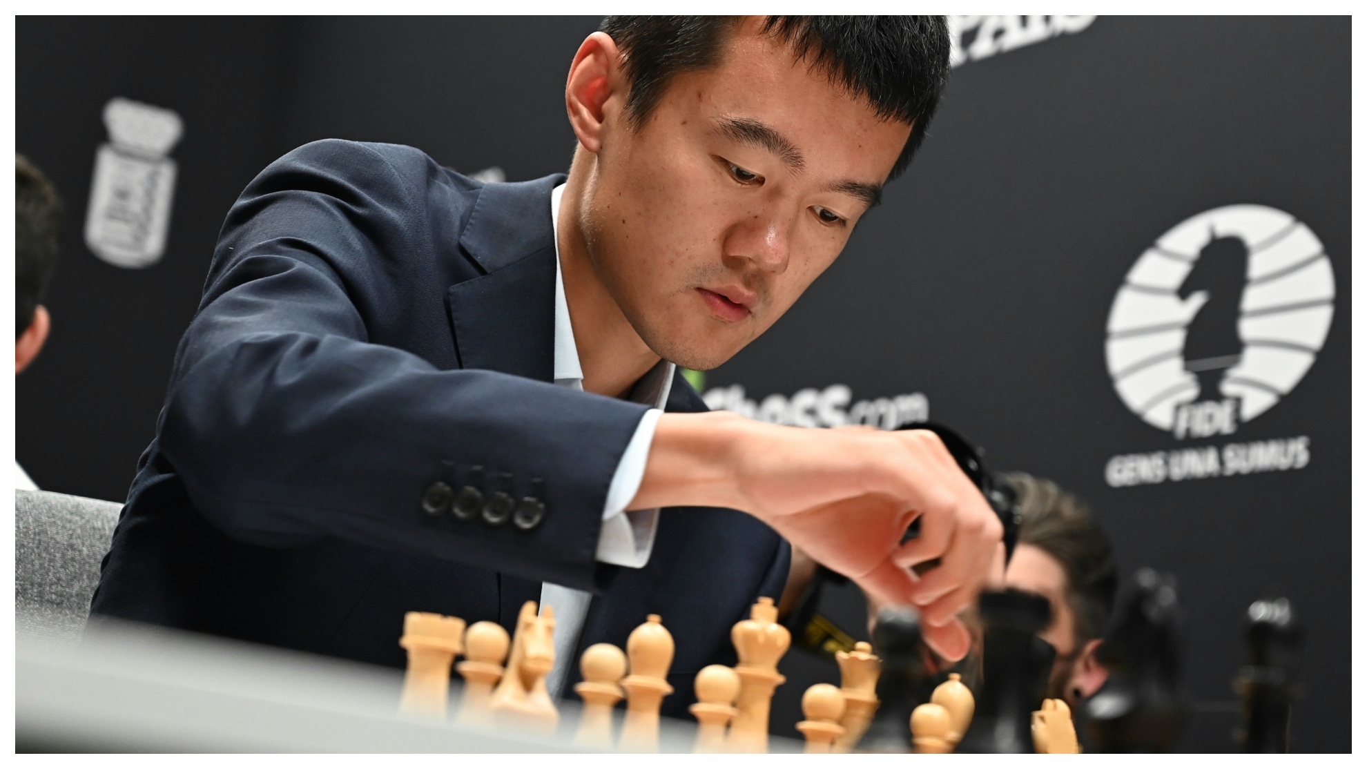 Liren Ding durante una jornada del Torneo de Candidatos.