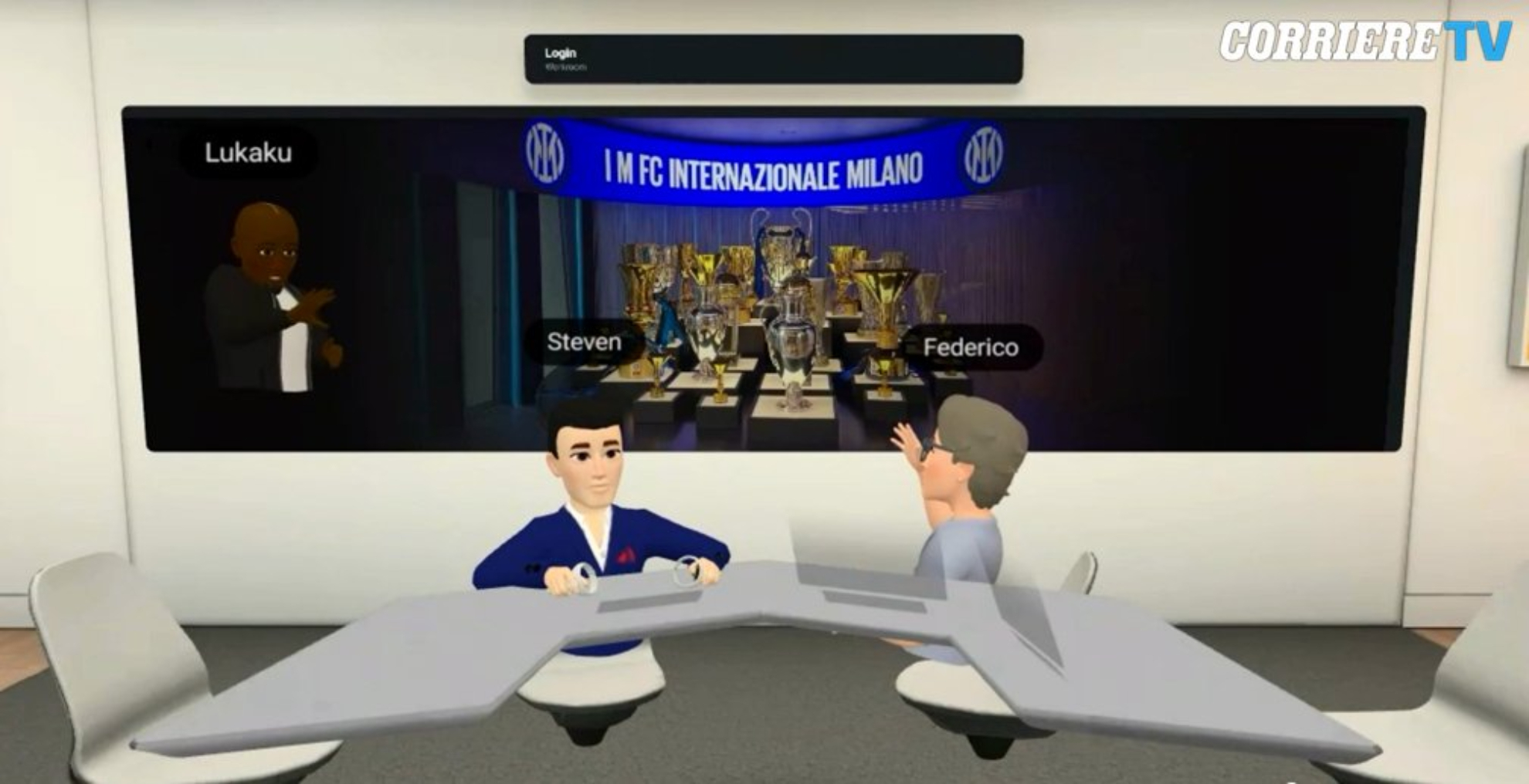 An interview in the metaverse with Inter president Zhang... and Lukaku appears!