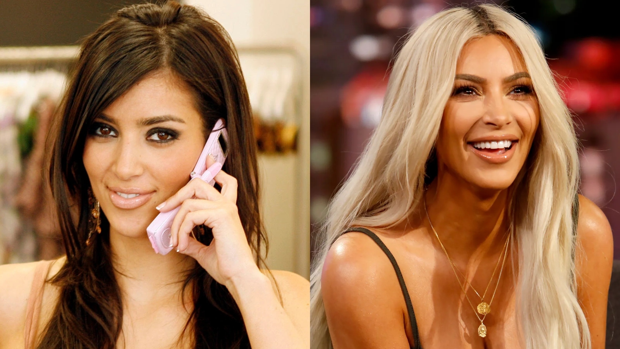 kim kardashian before and after hair