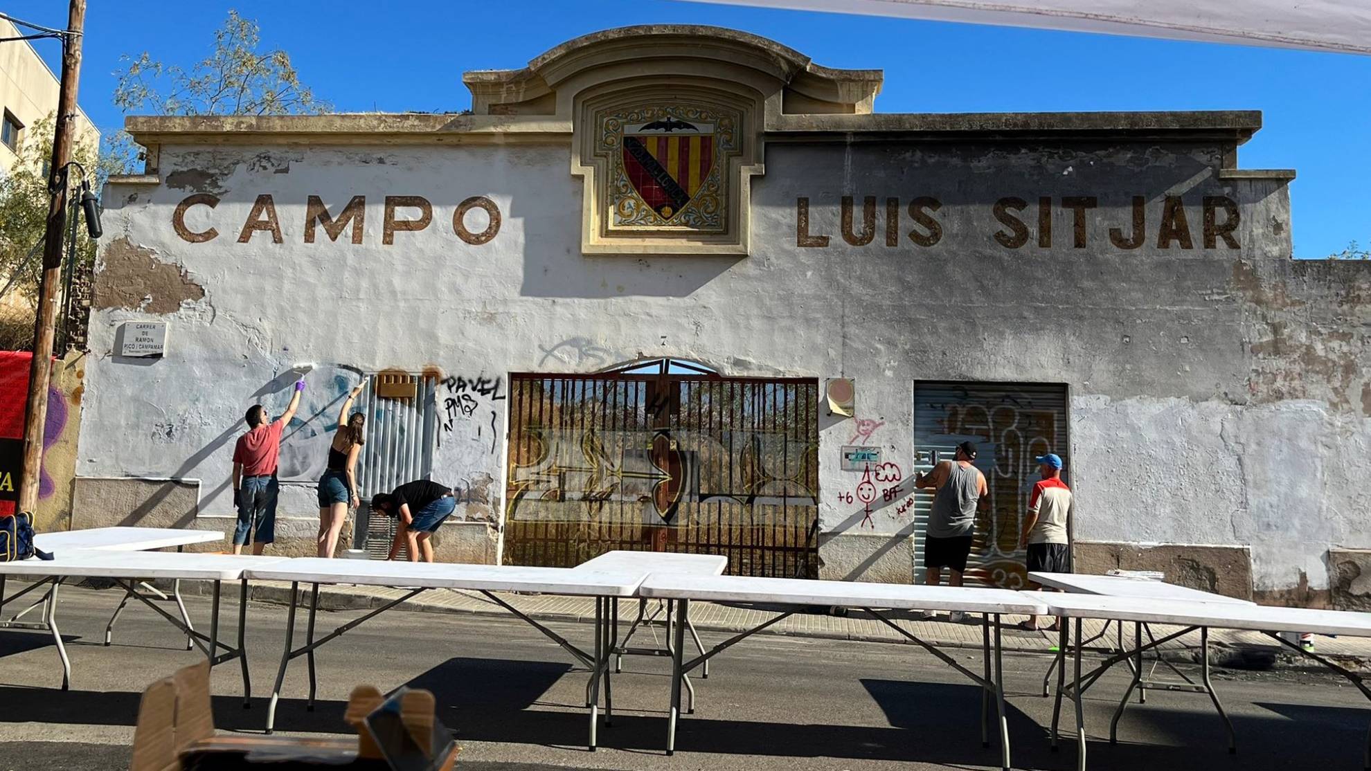 Imagen de la remodelación del antiguo estadio Lluís Sitjar.
