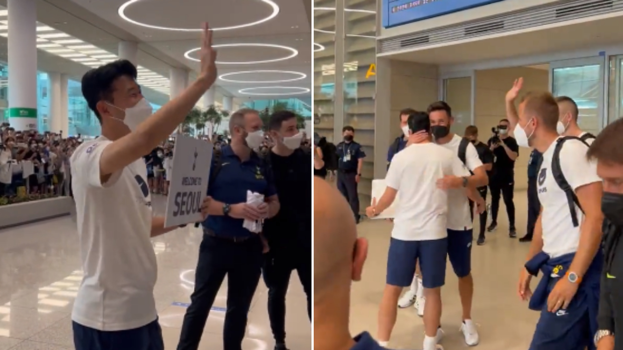 La sorpresa del Tottenham a su llegada a Seúl: ¡les recibe en el aeropuerto Son!