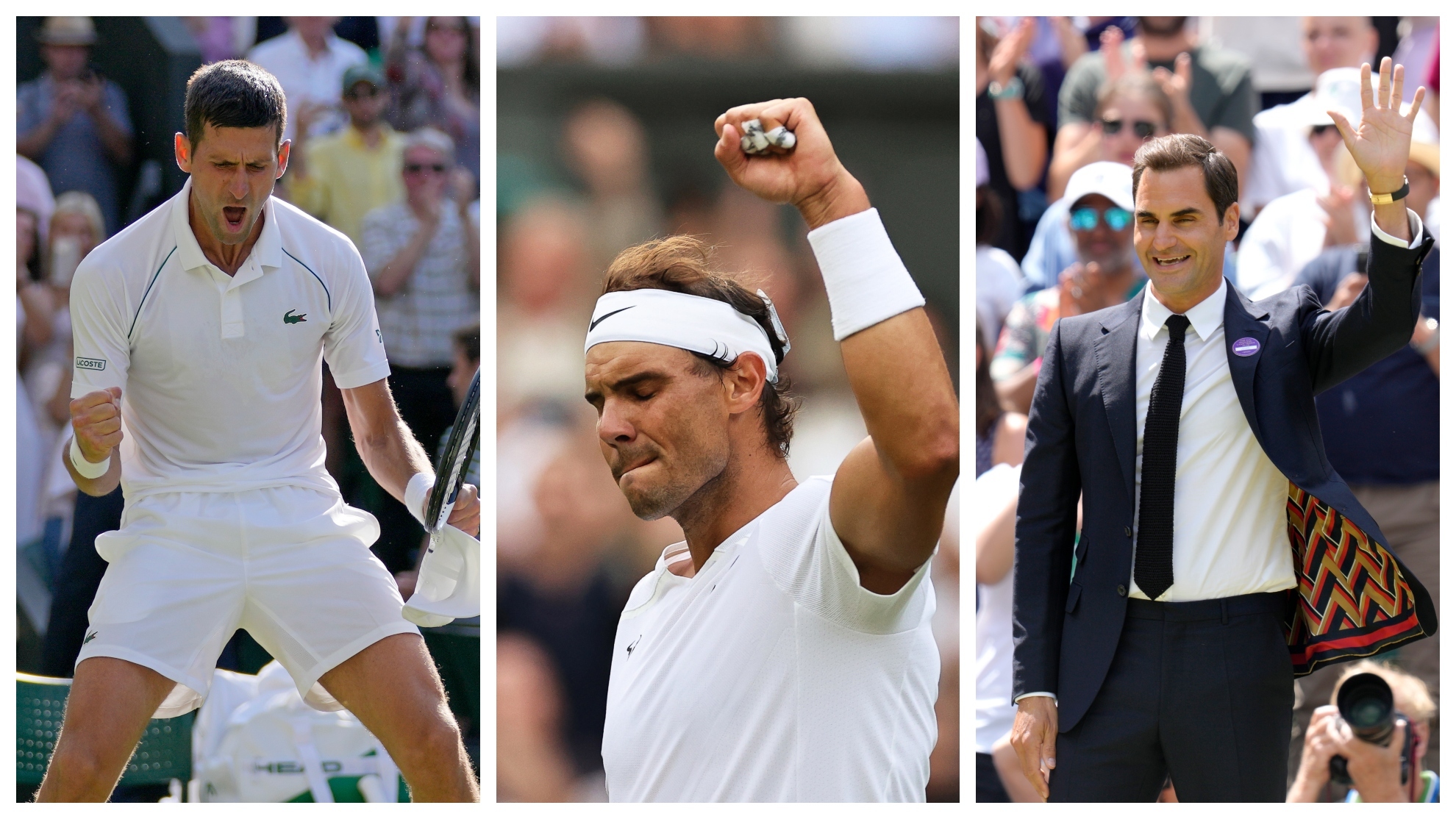 Djokovic, Nadal y Federer, en Wimbledon