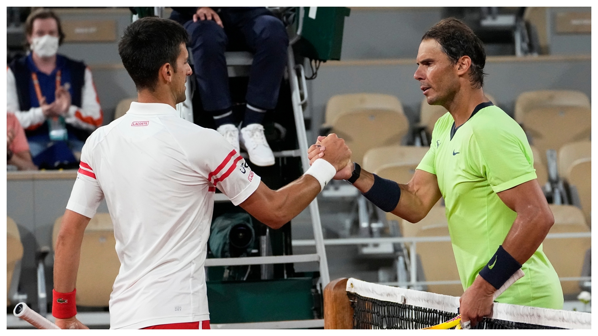 Djokovic y Nadal se saludan en la red