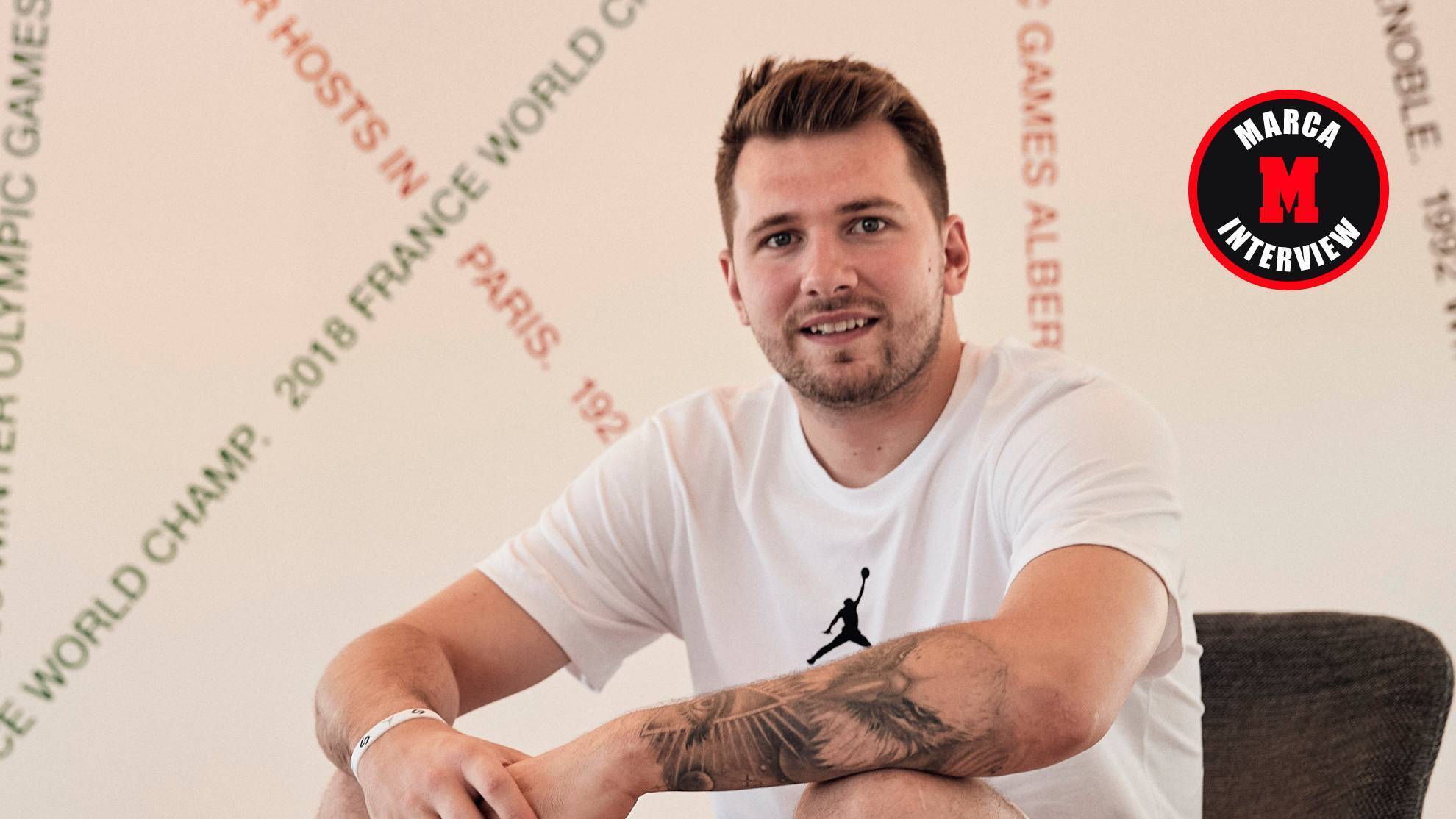 Luka Doncic poses for MARCA.