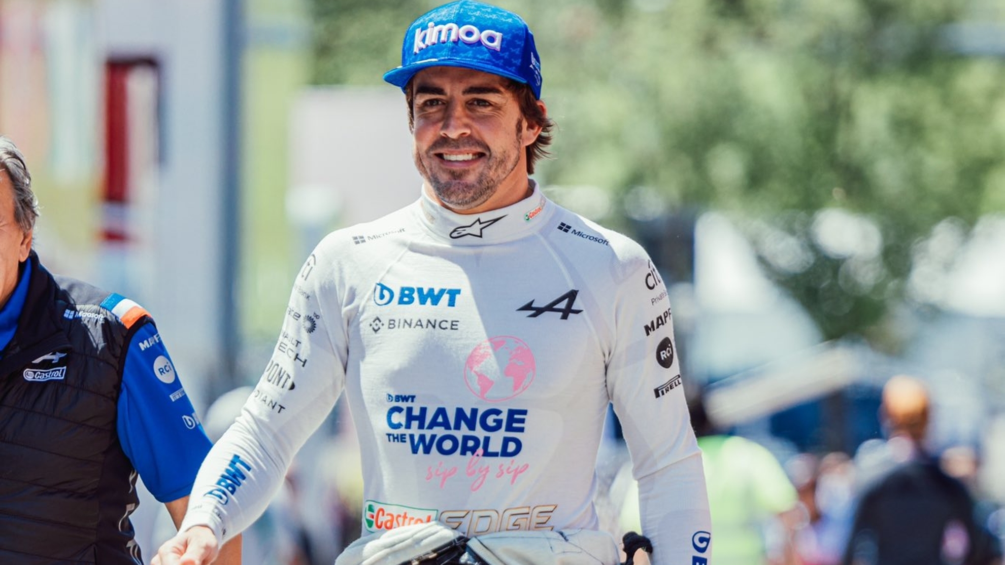 Alonso, sonriente.