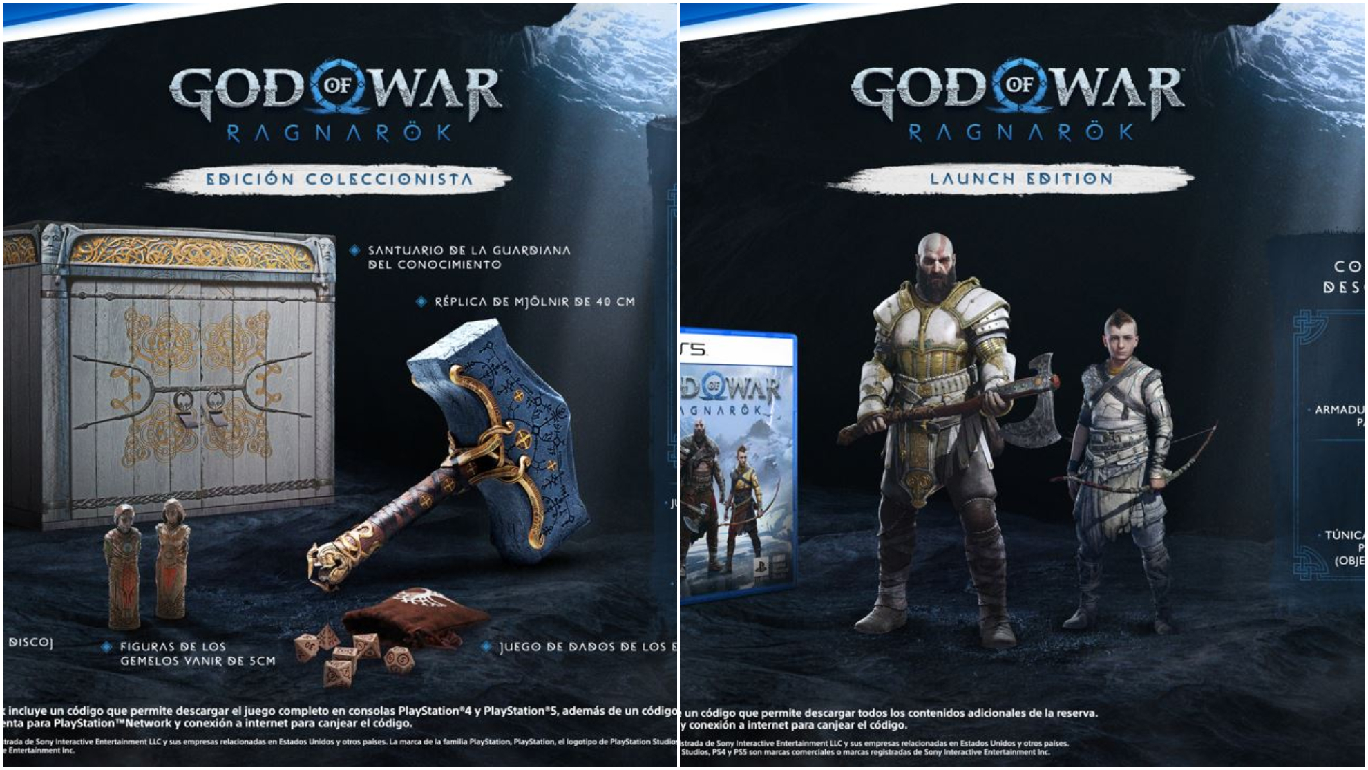 ediciones especiales de God of War Ragnarök