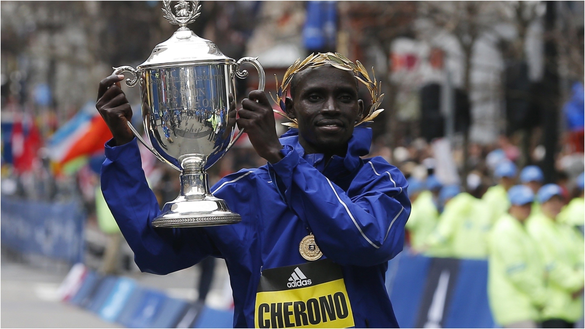 Cherono, tras ganar el maratón de Boston de 2019