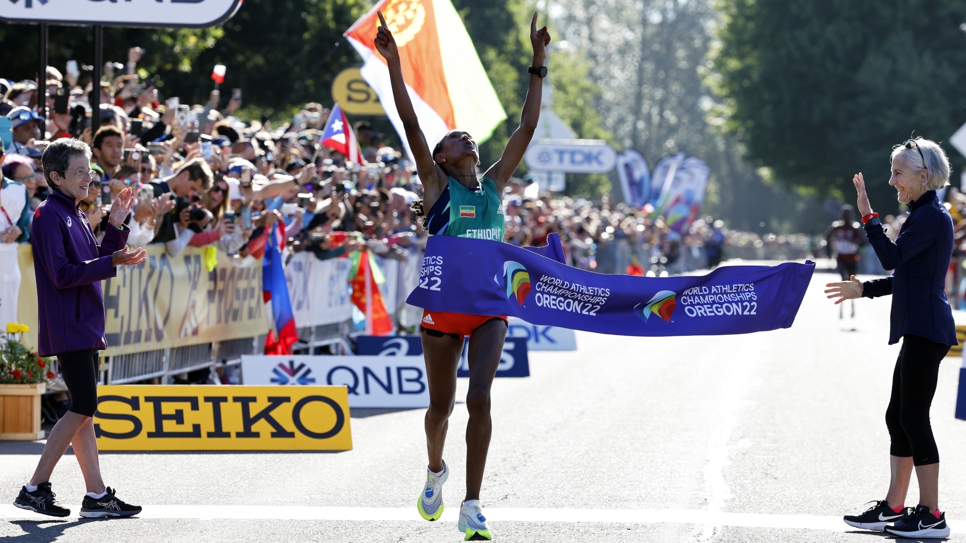 La etíope Gebreslase gana el maratón con récord de los campeonatos