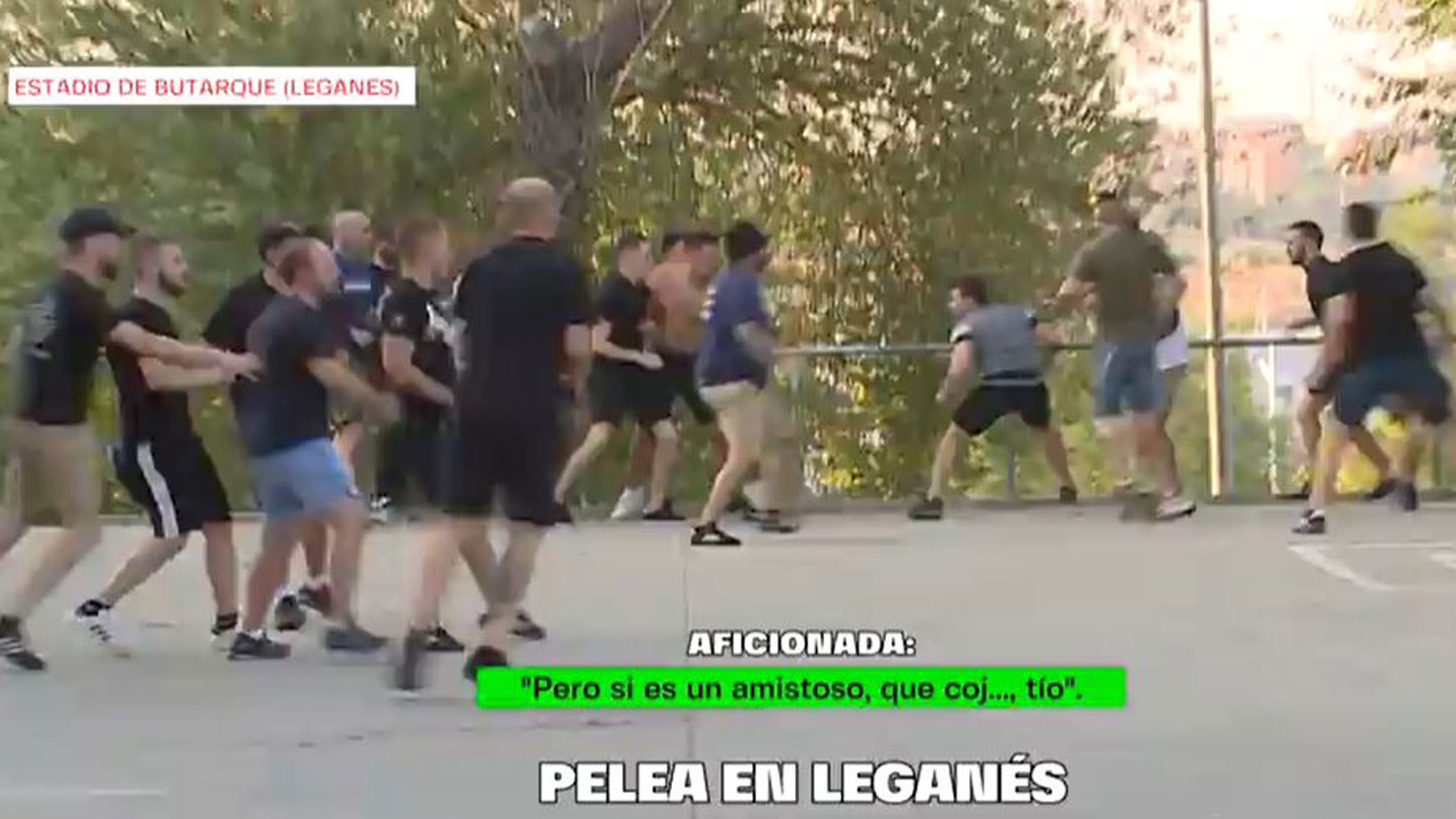Vídeo de La Sexta de la pelea entre ultras del Leganés y del Getafe.