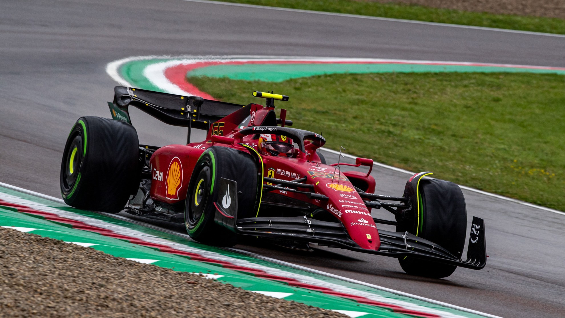 Carlos Sainz - Ferrari - curva - Monza - Ascari - Verstappen - Formula 1