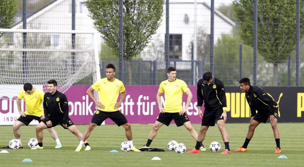 Aubameyang y Lewandowski, durante su etapa en el Borussia Dortmund.