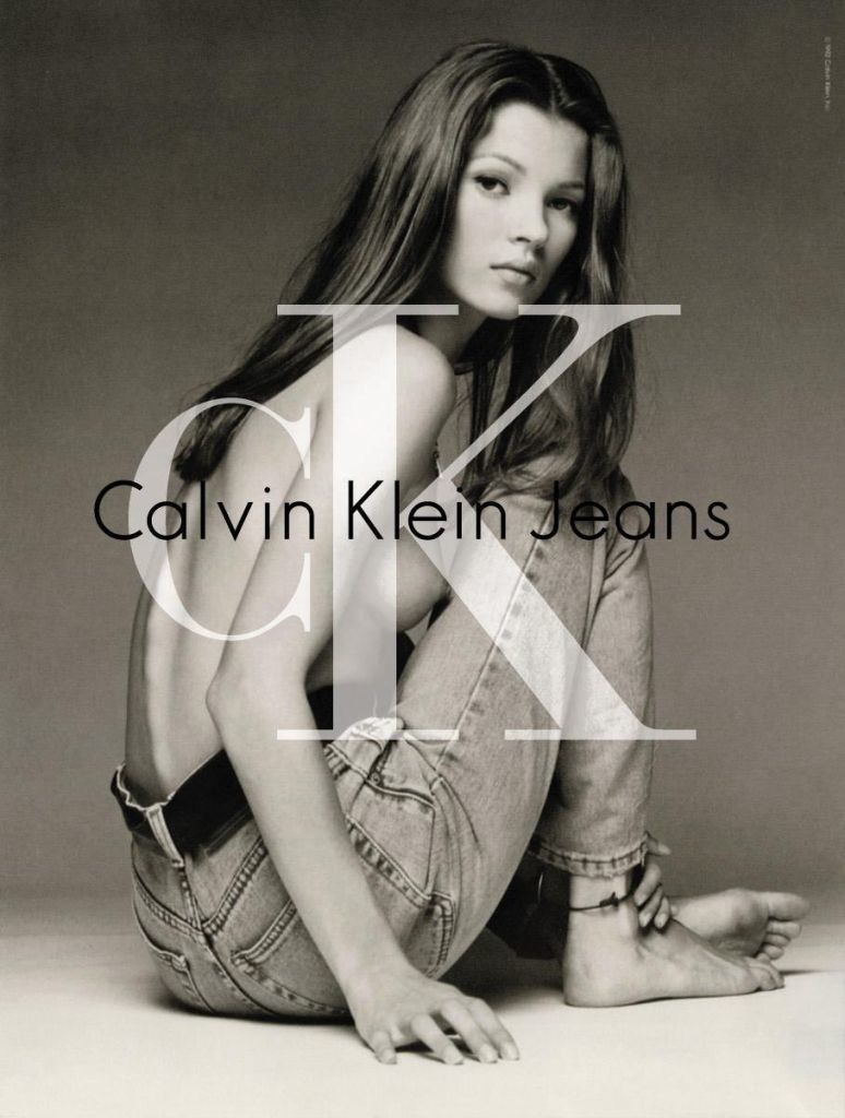 Kate Moss en su campaa publicitaria para Calvin Klein