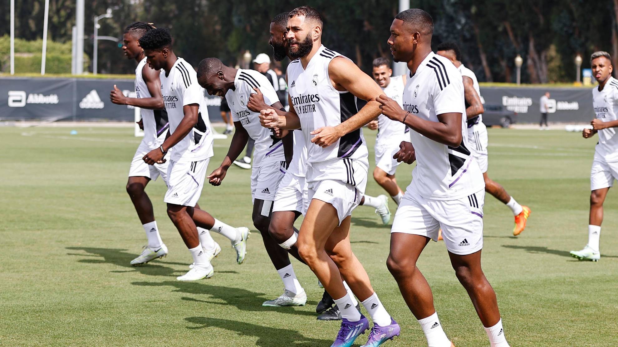 Real Madrid in training in LA