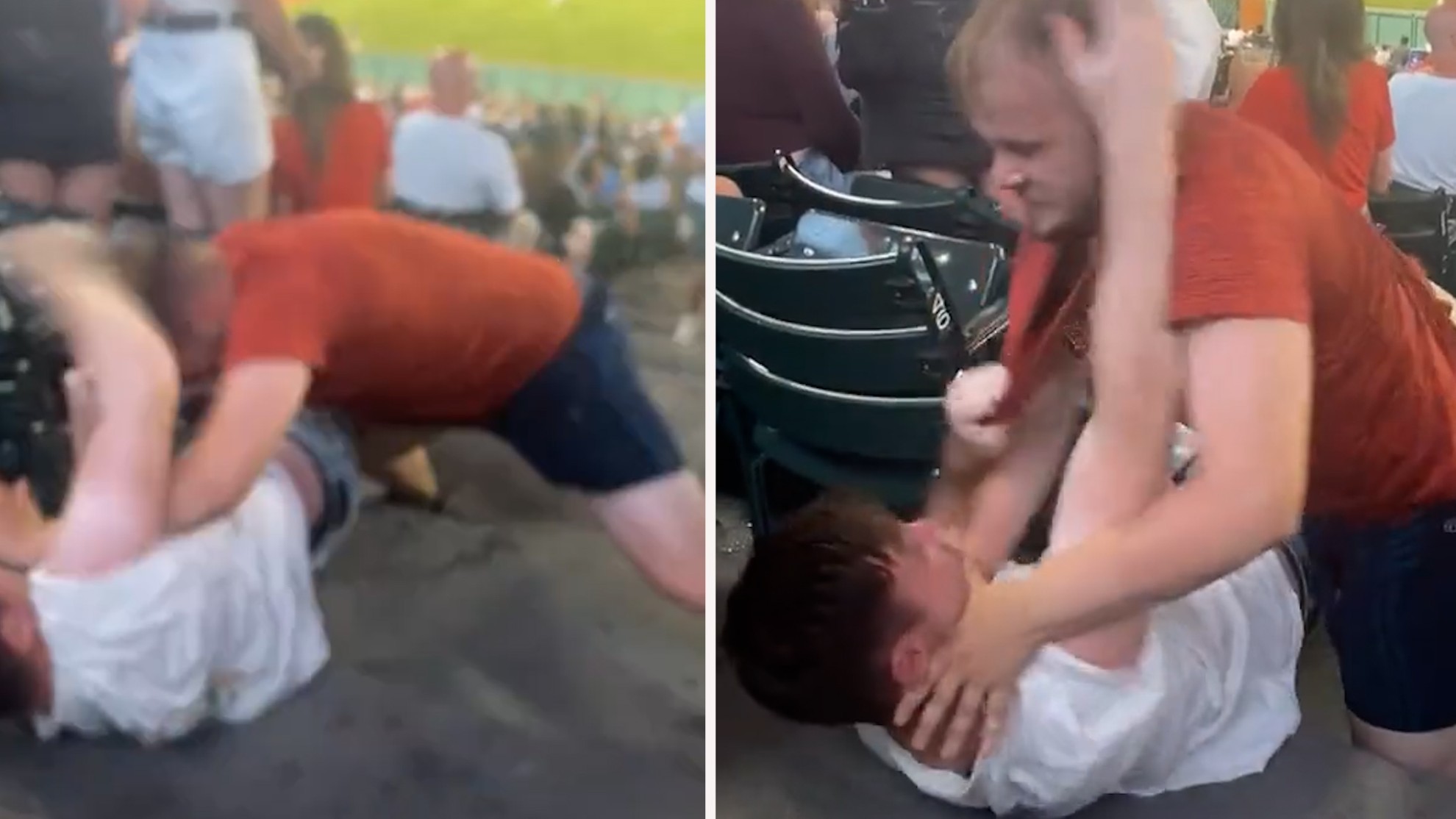 Two Red Sox fans come to blows in crazy circumstances