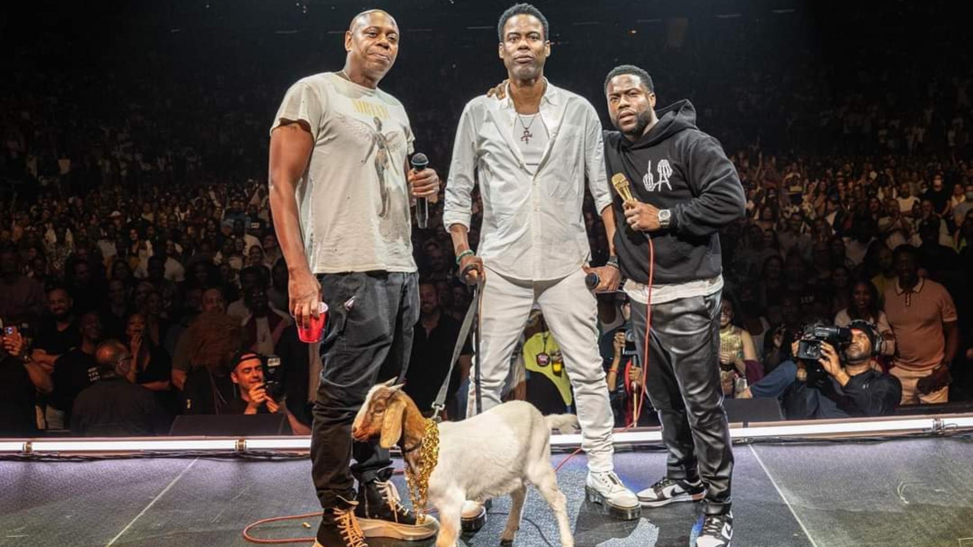 Kevin Hart, Dave Chappelle, Chris Rock and Will Smith (the goat)