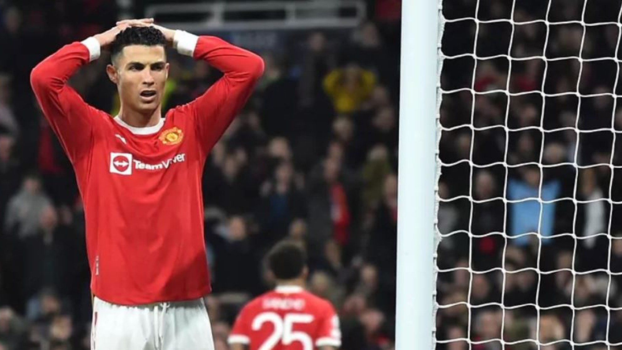 Cristiano Ronaldo, disappointed with Manchester United