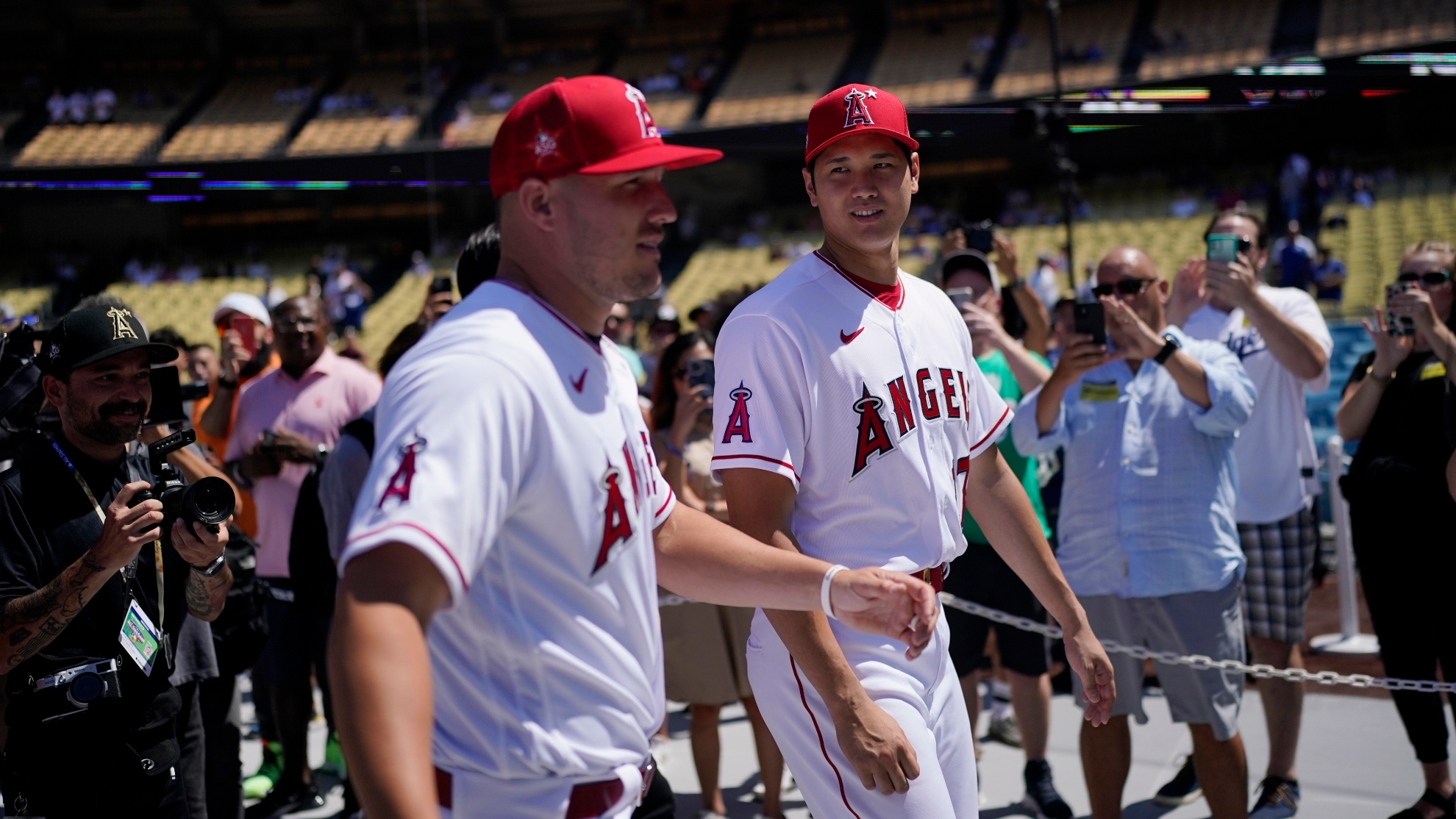 Mike Trout abd Shohei Ohtani at the MLB All-Star game