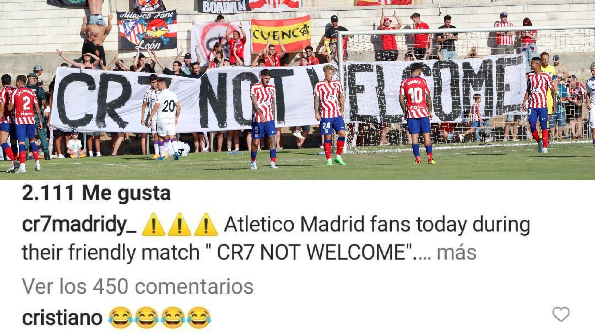 La respuesta de Cristiano Ronaldo a la afición del Atlético