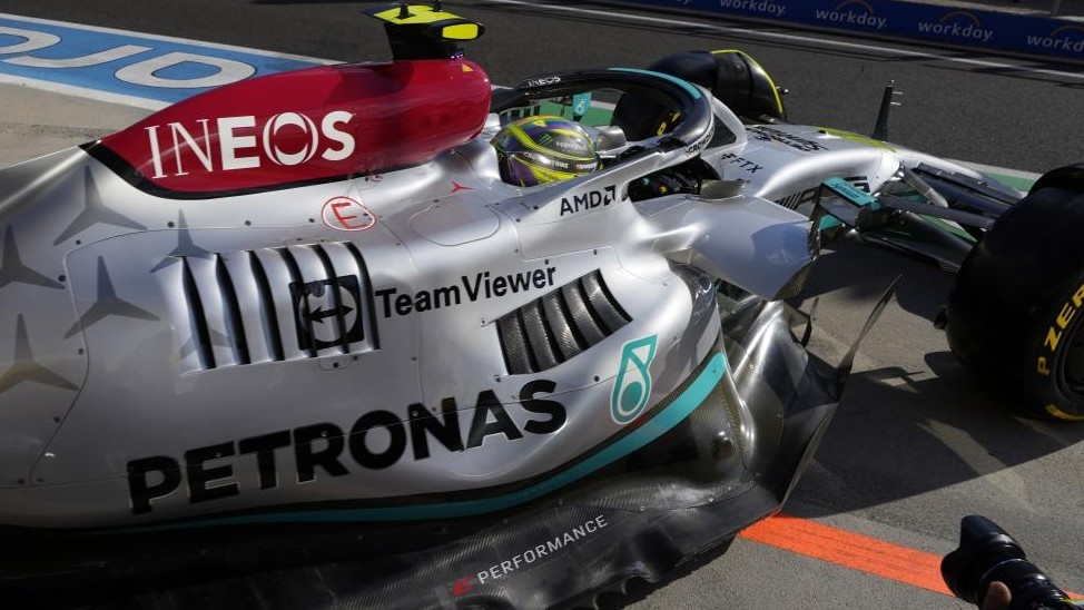 Lewis Hamilton, durante el GP de Hungría 2022 / AP