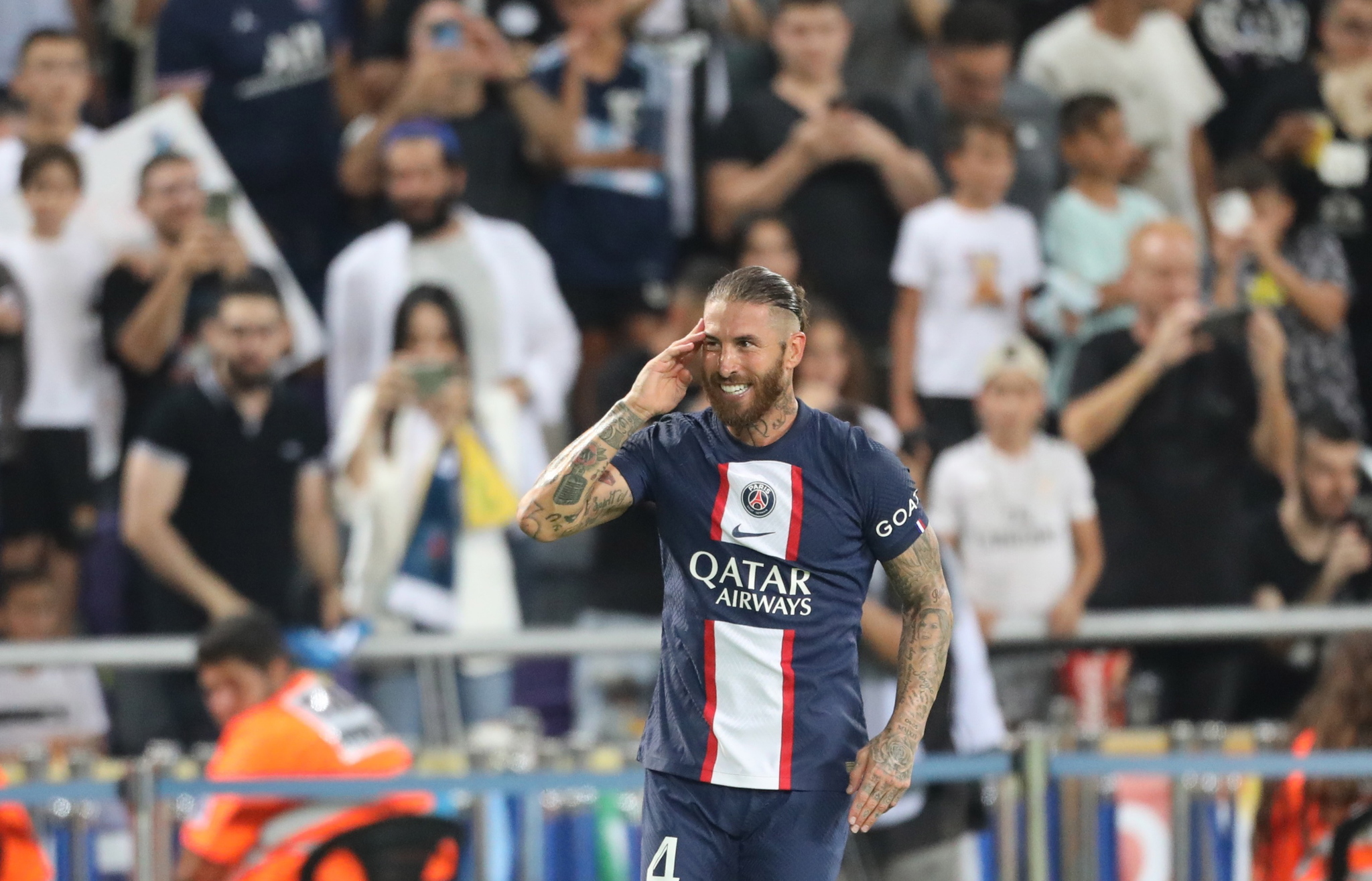 Ramos fête son but face à Nantes