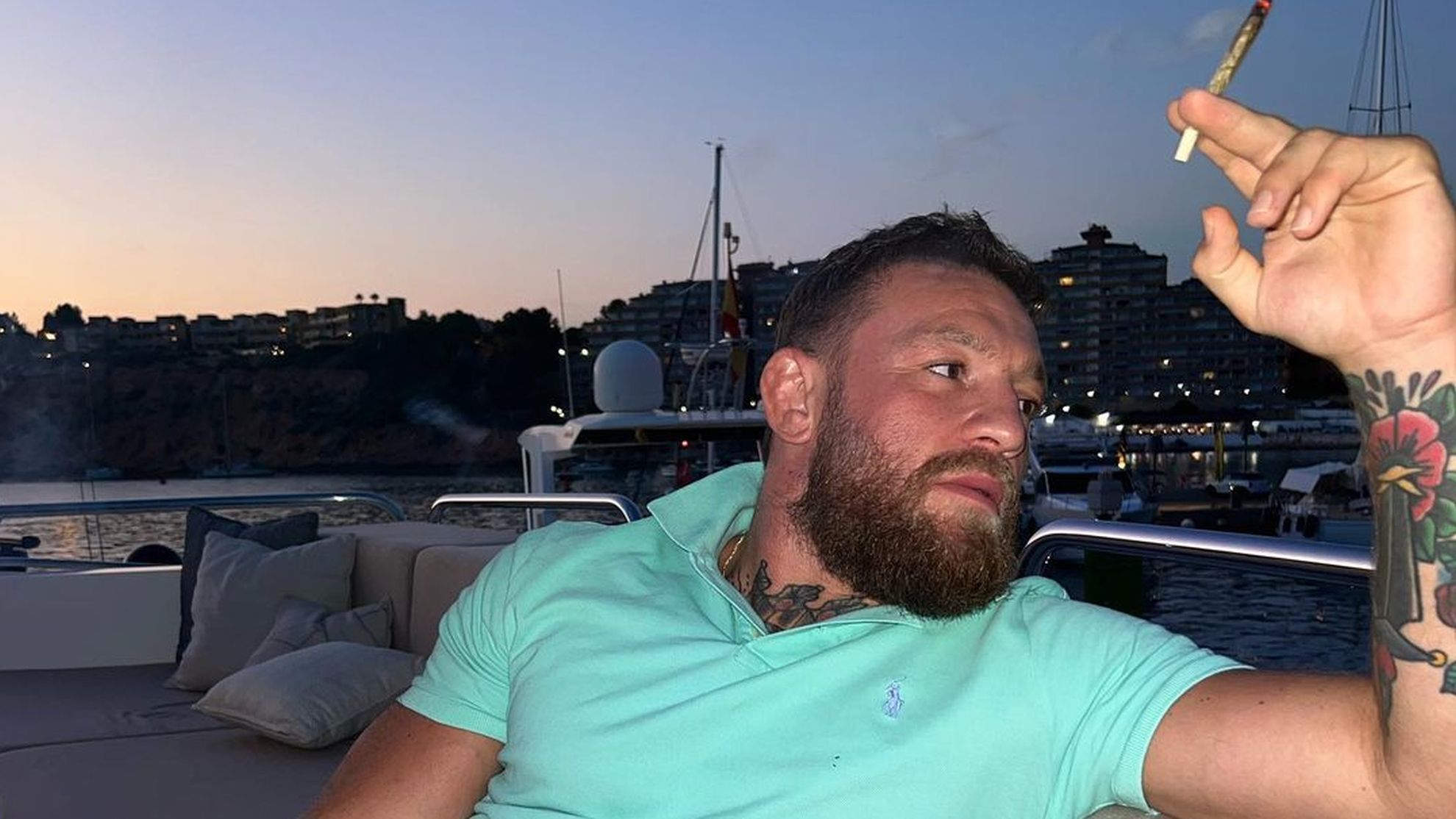 Conor McGregor smoking a joint