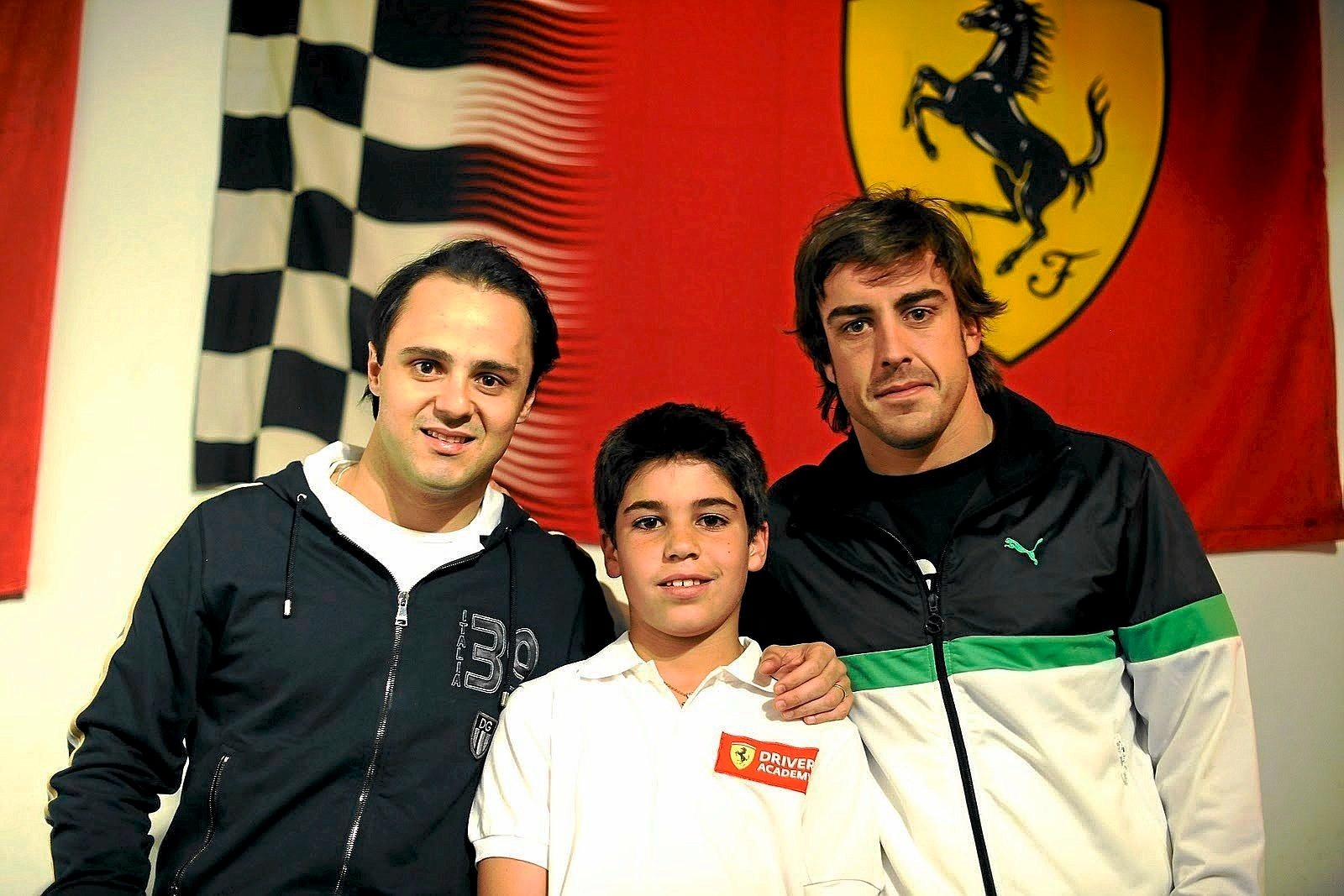 Felipe Massa y Fernando Alonso con Lance Stroll