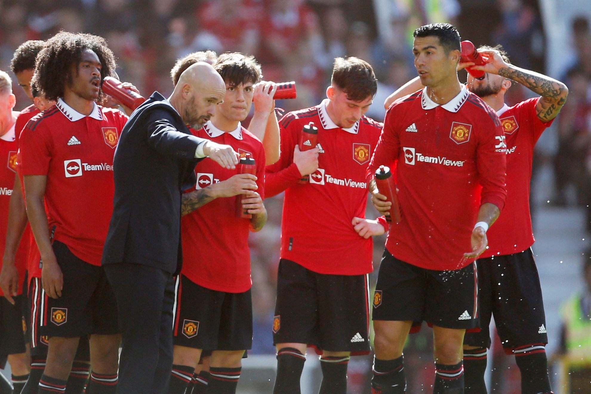 Cristiano y Ten Hag no tienen la mejor relación en el Manchester United. Reuters