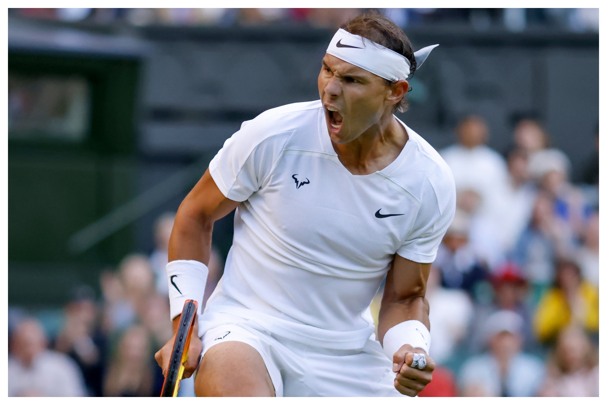 Rafa Nadal en su partido de cuarta ronda en Wimbledon 2022 / EFE