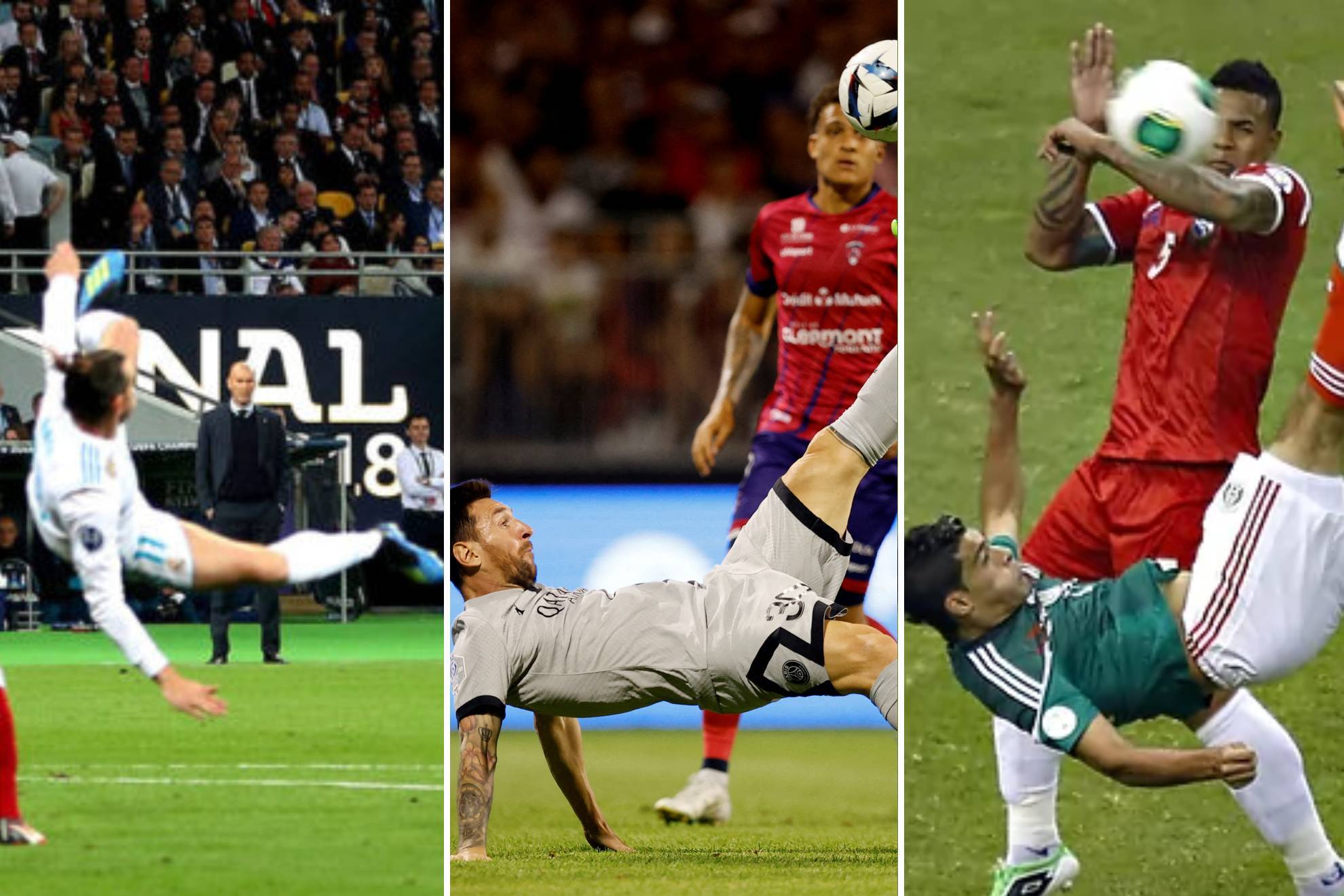 Bale, Messi y Raúl Jiménez protagonizando goles de chilena | Reuters, Imago7