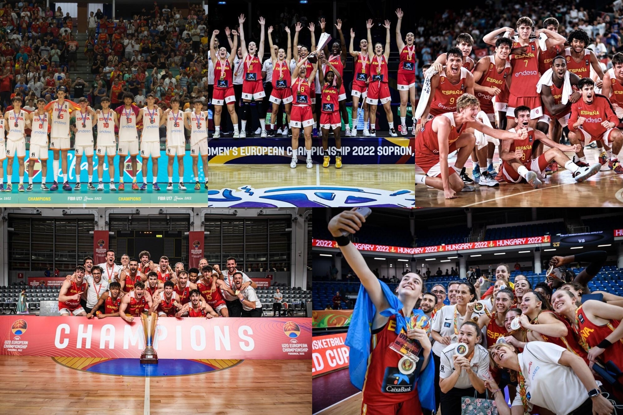 Medallas del baloncesto español / EFE Y FIBA