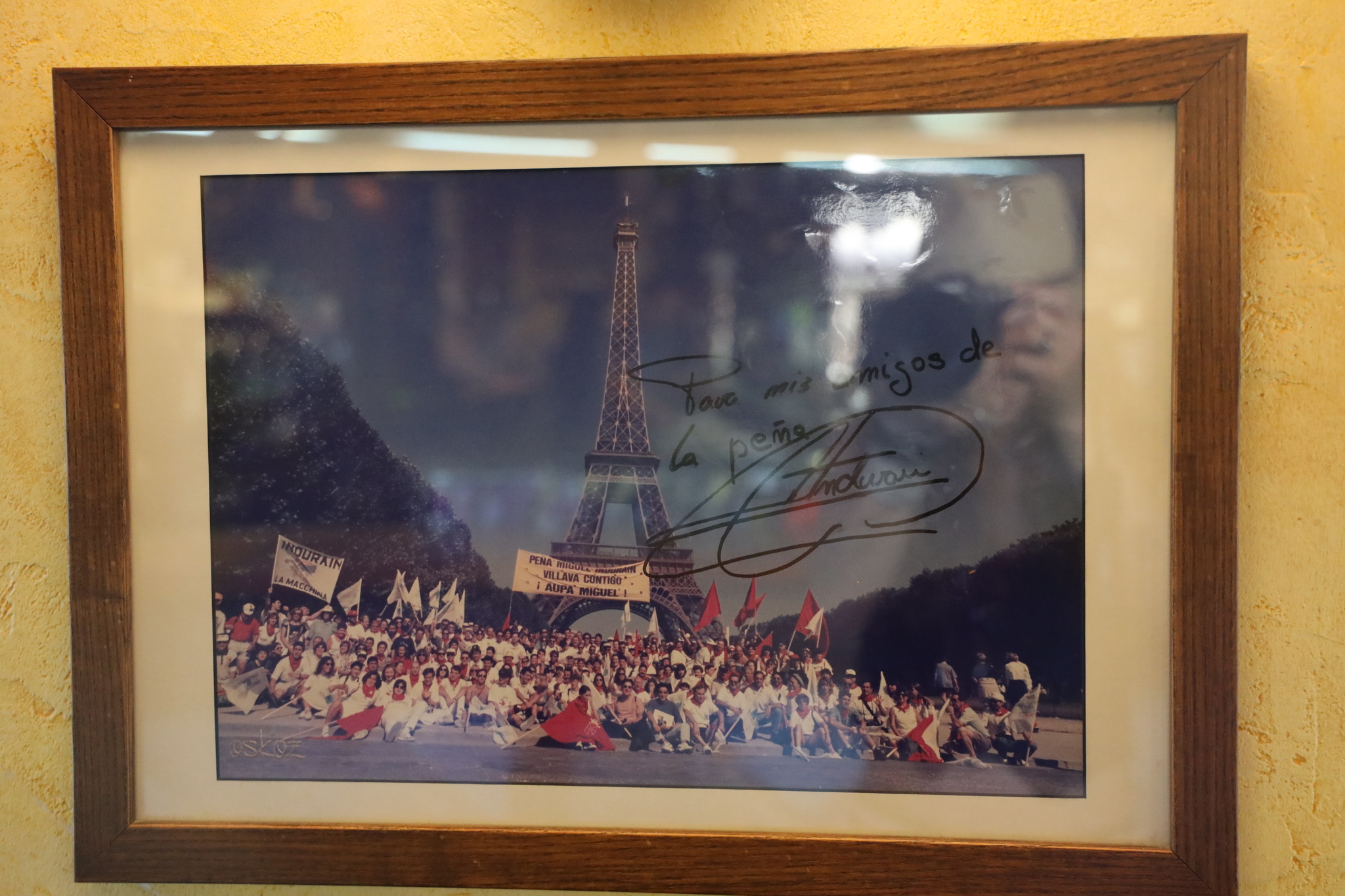 Desplazamiento de la peña Miguel Indurain a París