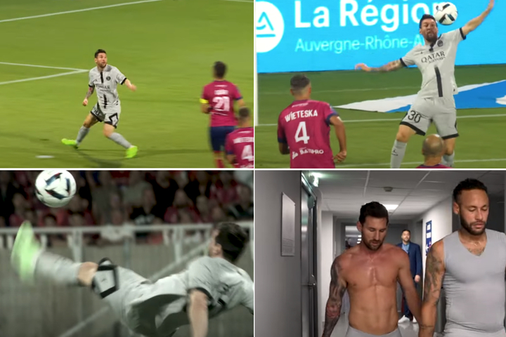 La 'Messi-cam' de su chilena: el PSG muestra imágenes a cámara lenta
